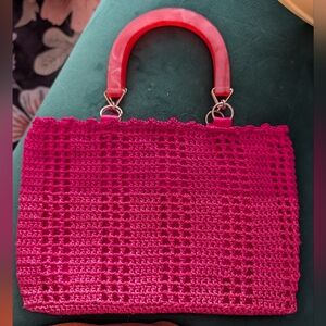 Vtg Crochet Handbag